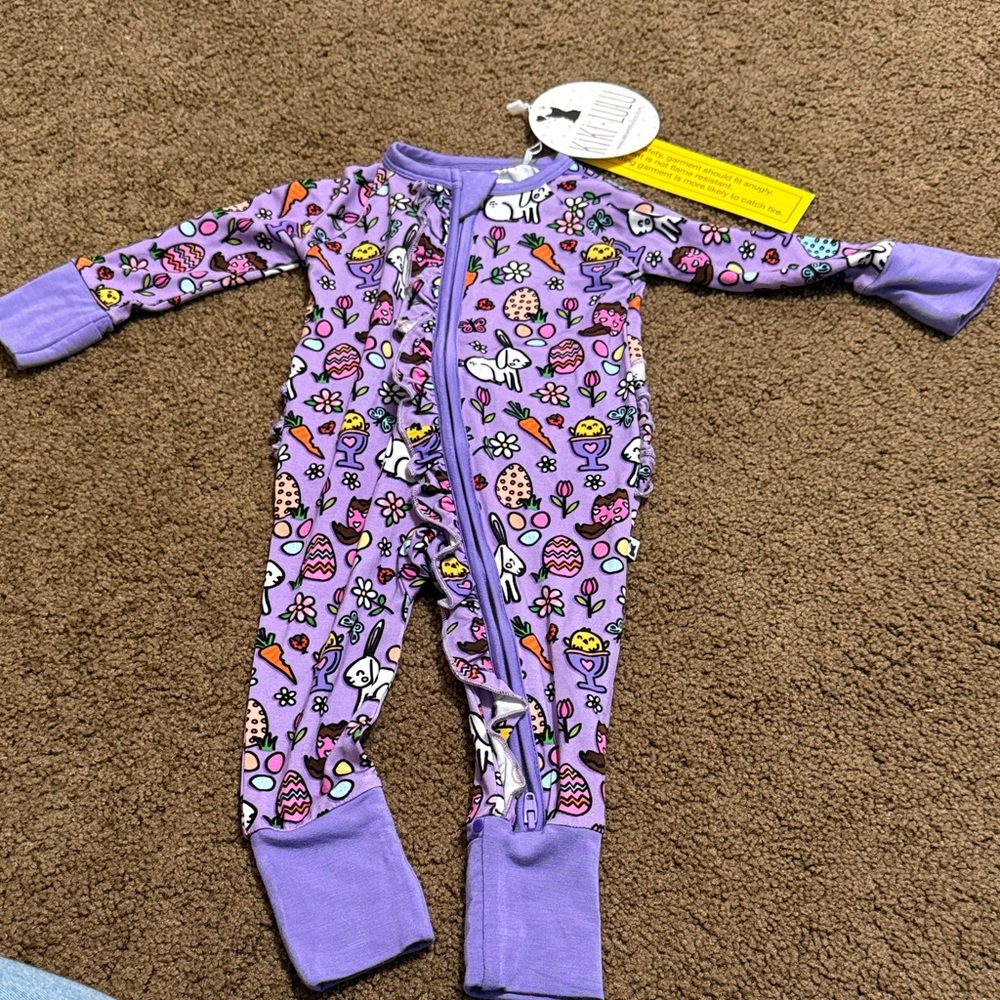 Kiki+LuLu Easter Convertible Footies with Ruffles